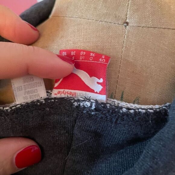 PUMA | dark gray cowl neck sweatshirt S - Picture 6 of 8